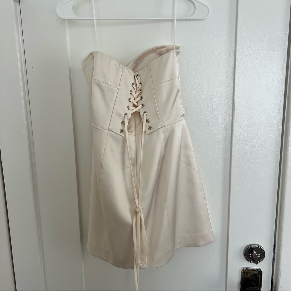 Reformation Pacie Stain Strapless Corset Dress - Picture 3 of 7